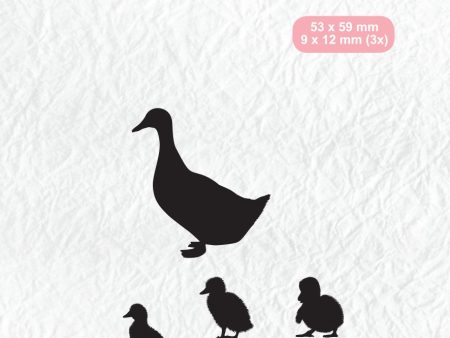 Clear Stamp Silhouette Duck With Chicks For Discount