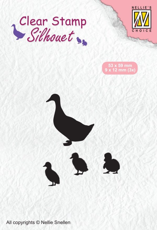 Clear Stamp Silhouette Duck With Chicks For Discount