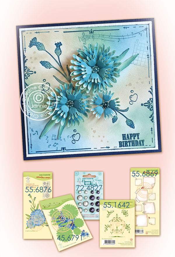 Lecreadesign Deco Clear Stamp Cornflower 3D Online now