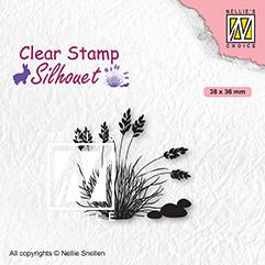 Clear Stamp Silhouette Blooming Grass 4 Online Hot Sale