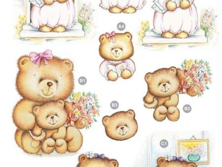 Craft UK Cute Girly Bears                          . For Cheap