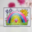 Woodware Clear Singles Garden Rainbow 4 in x 6 in Stamp Online Sale