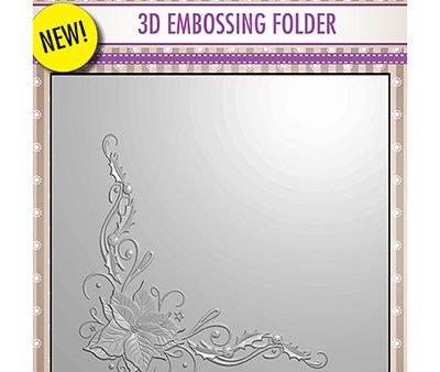 Nelle Choice 3D Embossing Folder - Poinsettia Corner For Discount