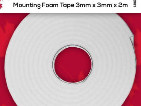 Woodware Mounting Foam Tape 3mm x 3mm x 2m Online