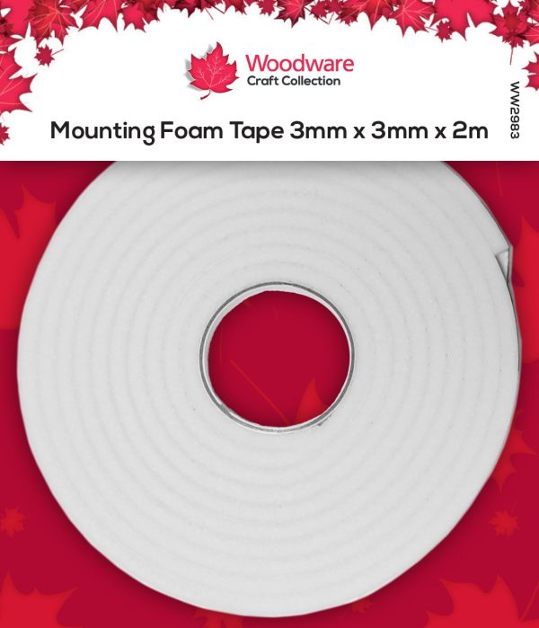 Woodware Mounting Foam Tape 3mm x 3mm x 2m Online