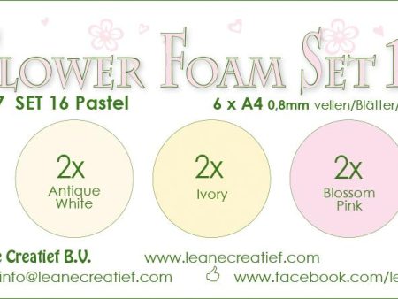 Flower Foam Set 16, 6 Sheets A4 3X2 Pastel Colours 1. Sale