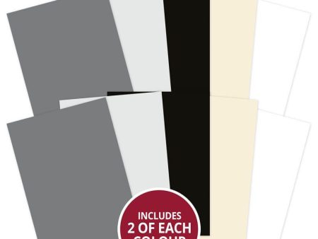 Adorable Scorable A4 Cardstock x 10 sheets - Monochrome Shades Fashion