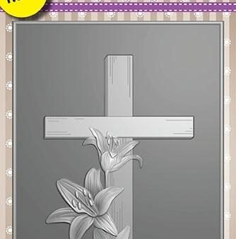 Nellie Embossing 3D Folder - Cross with Lelies Cheap