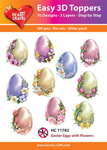 Hearty Crafts Easy 3D Toppers - Easter Eggs with Flowers Discount