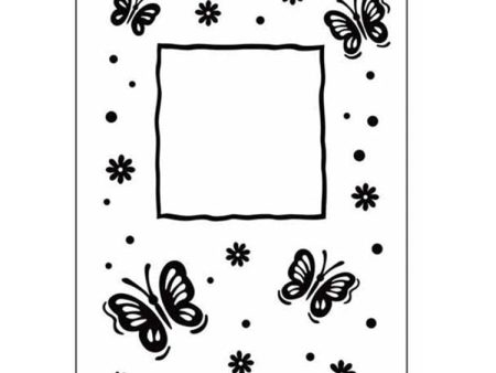 Embossing Folder Butterfly Frame Cheap