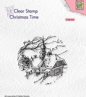 Christmas Time Clear Stamp Snowy Christmas Scene Hot on Sale