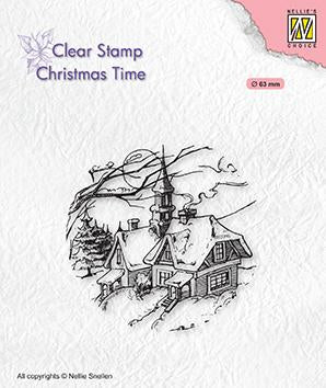 Christmas Time Clear Stamp Snowy Christmas Scene Hot on Sale