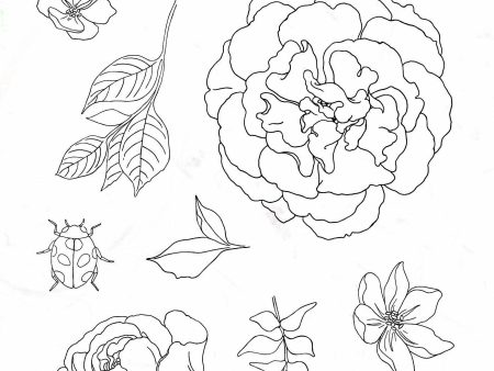 Clear Stamp Say it with Flowers 105x148mm nr.527 Hot on Sale