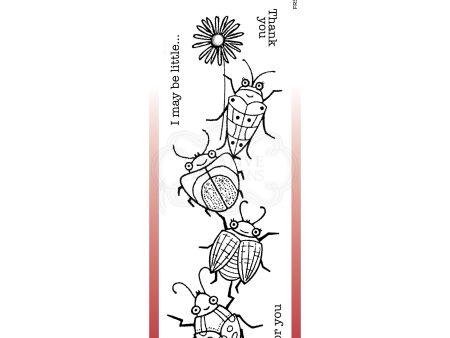 Woodware Clear Singles Beetle Flower 8 in x 2.6 in stamp Online