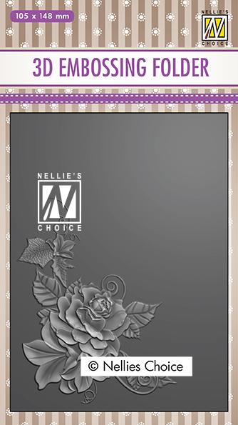 3D Embossing Folders Rose Corner 2 Cheap