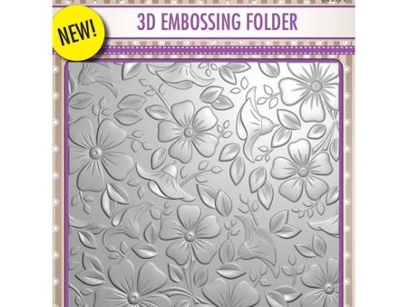 Nellie s Choice 6 x 6 3D Embossing Folder Flowers 3 For Cheap