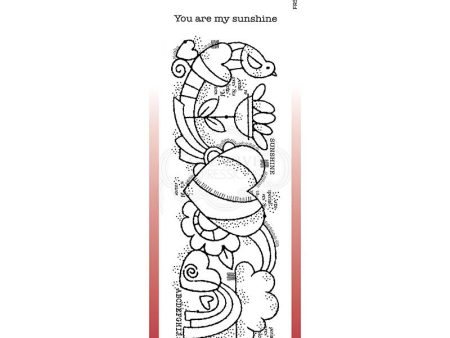 Woodware Clear Singles Heart Border 8 in x 2.6 in stamp For Sale