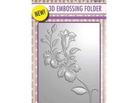 Nellie s Choice 4 x 6 3D Embossing Folder Branch with Flowers Online now