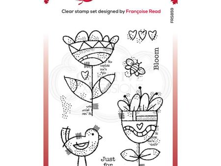 Woodware Clear Singles Blooming 4 in x 6 in Stamp Fashion