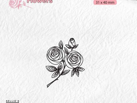 Clear Stamp Flowers Rose Twig For Cheap