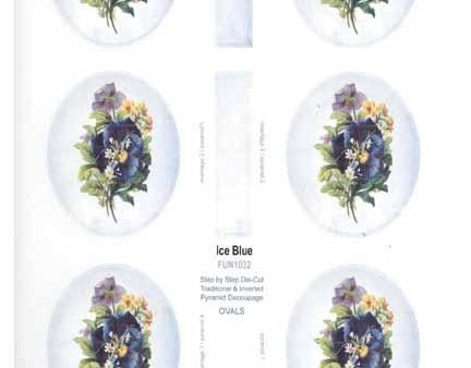 Ice Blue Flowers - Oval Online Hot Sale