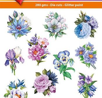 Easy 3D Toppers - Purple and Blue Flowers Online Sale