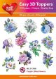 Easy 3D Toppers - Purple and Blue Flowers Online Sale