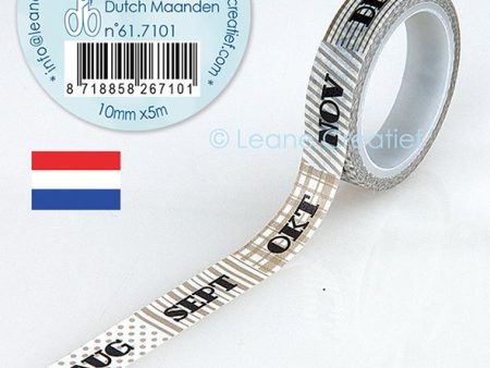 Washi Tape Dutch Maanden, 10mm X 5m Online Sale