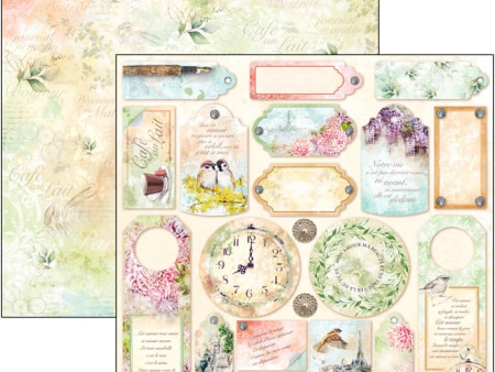 Ciao Bella Notre Vie Tags & Frames Paper Sheet 12 X12  1 Sheet Hot on Sale