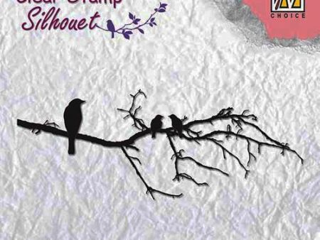 Clear Stamp Silhouette Branch with Bird Online Sale