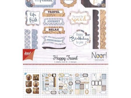 Joy! Crafts A4 Cutting Sheets Happy Travel (5 Sheets) Online Sale