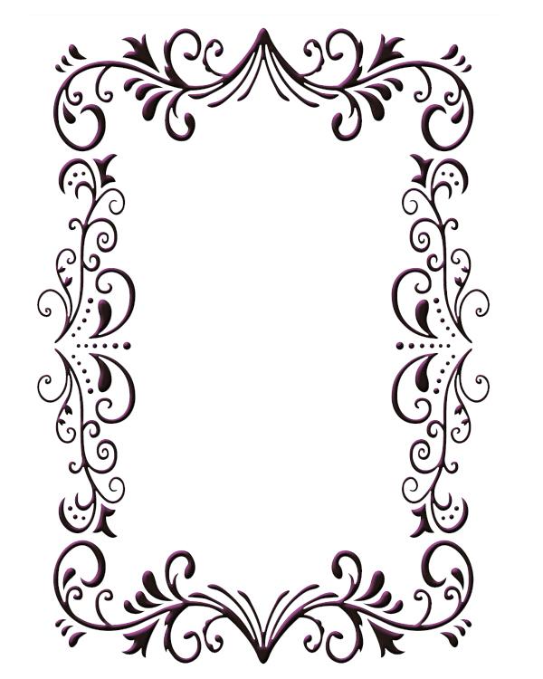 Embossing Folder - Elegant Frame size 5 x 7 Online now