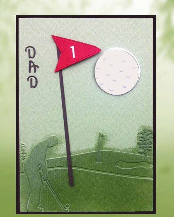 Embossing Folder - Golfing Day Size 5 x 7 Online Sale